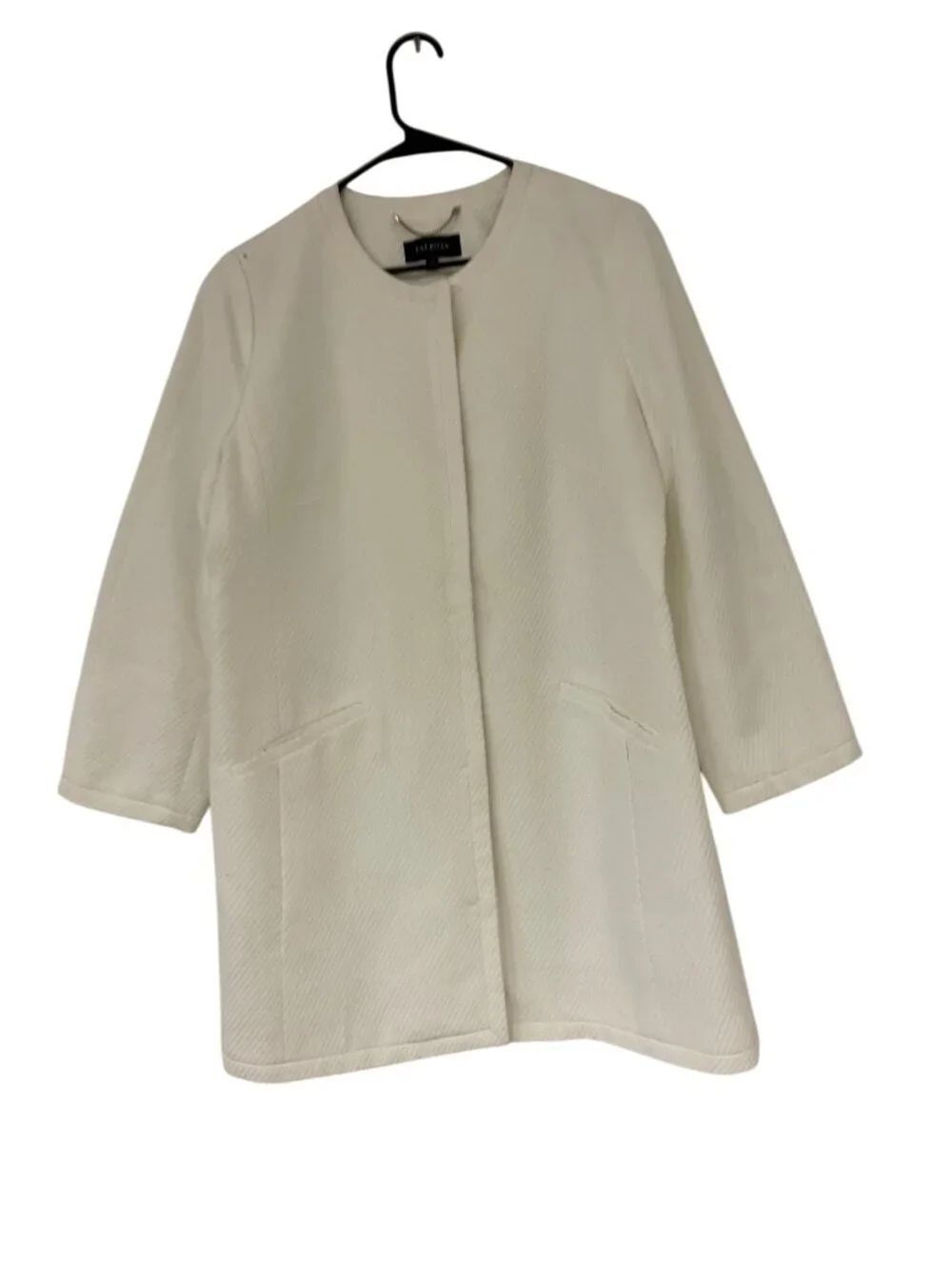 Talbots Collection Womens Blazer Jacket Sz 14 Cream Off White Tweed NWOT